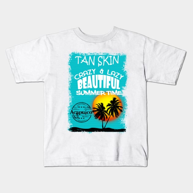 Beach Party Acapulco Kids T-Shirt by dejava
